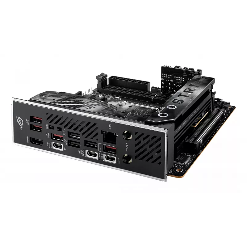 Mainboard ASUS ROG STRIX X870-I GAMING WIFI mini ITX · AMD X870 · Socket AM5 · DDR5 · 2 DIMM · Wi‑Fi 7 · Bluetooth 5.4