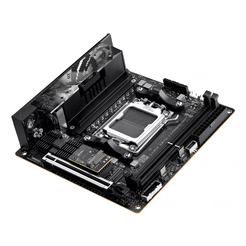 Mainboard ASUS ROG STRIX X870-I GAMING WIFI mini ITX · AMD X870 · Socket AM5 · DDR5 · 2 DIMM · Wi‑Fi 7 · Bluetooth 5.4