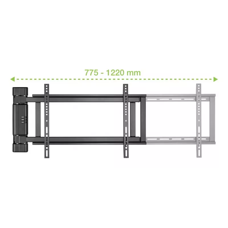 TV-Wandhalterung TECHLY 368697 für 32–75 Zoll Bildschirme, elektrische Verstellung, max. Traglast 50 kg