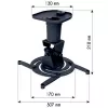 Techly Universal-Deckenhalterung für Projektor, Schwarz ICA-PM 100BK