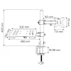 Techly ICA-LCD 174NB Monitorhalterung / Ständer 81,3 cm (32 Zoll) Schreibtisch Schwarz