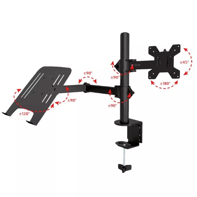Techly ICA-LCD 174NB Monitorhalterung / Ständer 81,3 cm (32 Zoll) Schreibtisch Schwarz