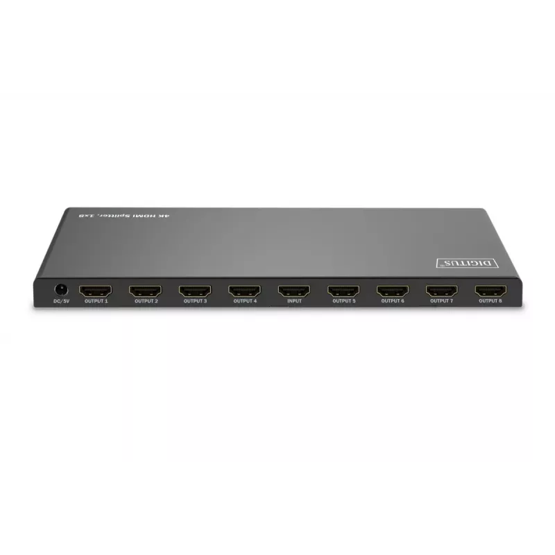 DIGITUS 1x8 HDMI-Splitter. 4K/60Hz HDCP 2.3. EDID-Steuerung