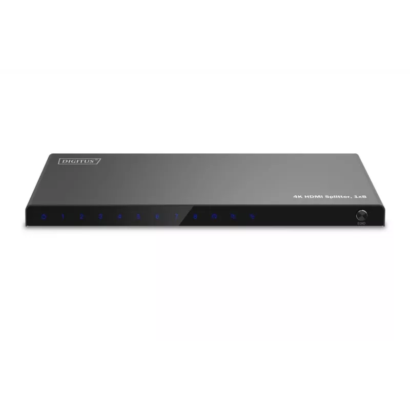 DIGITUS 1x8 HDMI-Splitter. 4K/60Hz HDCP 2.3. EDID-Steuerung