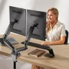 Techly ICA-LCD 462B Monitorarm für den Tisch, Gasdruckfeder, 17–32 Zoll (43,2–81,3 cm), 9 kg, VESA 75x75/100x100, Schwarz
