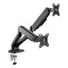 Techly ICA-LCD 462B Monitorarm für den Tisch, Gasdruckfeder, 17–32 Zoll (43,2–81,3 cm), 9 kg, VESA 75x75/100x100, Schwarz