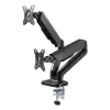 Techly ICA-LCD 462B Monitorarm für den Tisch, Gasdruckfeder, 17–32 Zoll (43,2–81,3 cm), 9 kg, VESA 75x75/100x100, Schwarz