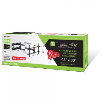 Techly ICA-PLB 490 TV-Halterung/Standfuß 2,03 m (80 Zoll) Schwarz