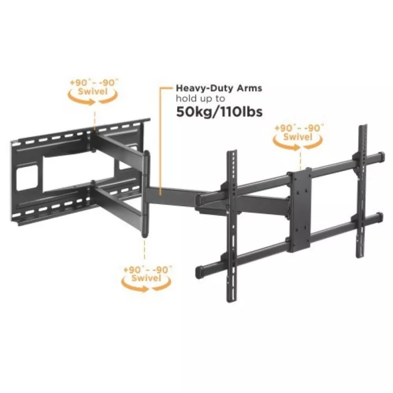 Techly ICA-PLB 490 TV-Halterung/Standfuß 2,03 m (80 Zoll) Schwarz