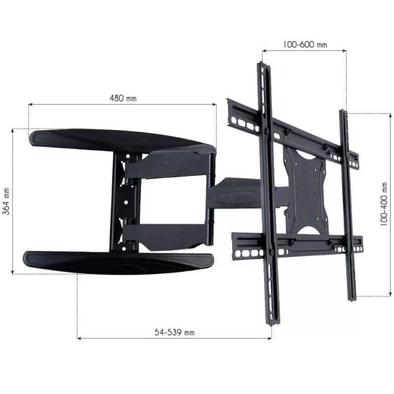 Techly 40-65 Ultra schlank Full Motion LCD TV-Wandhalterung Schwarz ICA-PLB 171L