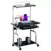 Techly Compact Multi-Function Computer Desk, Glossy Schwarz ICA-TB 7800BK