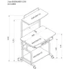 Techly Compact Multi-Function Computer Desk, Glossy Schwarz ICA-TB 7800BK