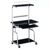 Techly Compact Multi-Function Computer Desk, Glossy Schwarz ICA-TB 7800BK