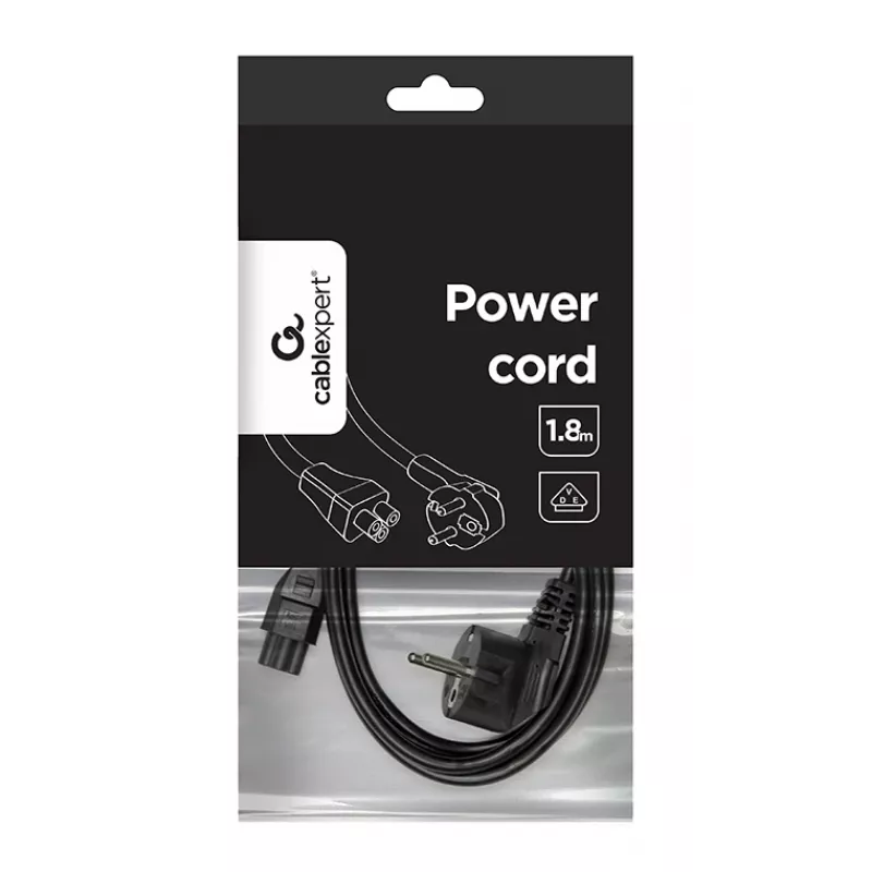 GEMBIRD Netzkabel (C5), VDE-geprüft 2,0 m (Bulk-Verpackung)
