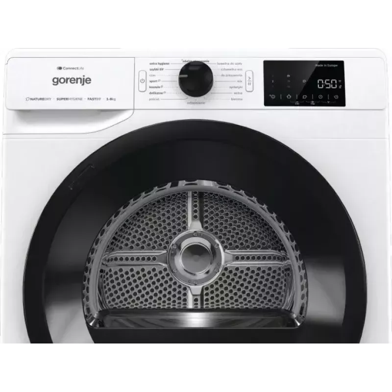 Wäschetrockner Gorenje DPNE83GNLWIFI/PL 8 kg, Wärmepumpe, WiFi, A+++ Energieeffizienzklasse, weiß