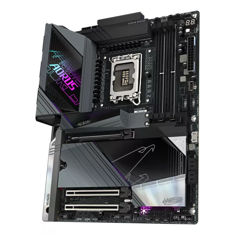 GIGABYTE Z890 AORUS MASTER Motherboard - Unterstützt Intel Core Ultra (Serie 2) CPUs, 18+1+2 Phasen VRM, bis zu 9500 MHz DDR5 (OC), 2x PCIe 5.0 + 3x PCIe 4.0, Wi-Fi 7, 10GbE LAN, Thunderbolt 4