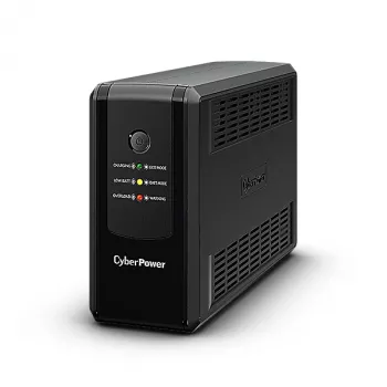 Unterbrechungsfreie Stromversorgung CYBERPOWER UT650EG, Line-Interactive USV, 0,65 kVA (360 W), 3x Typ-F-Ausgänge, AVR, Sinus-Ausgangsspannung