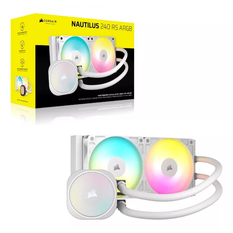 CORSAIR Nautilus 240 RS ARGB Flüssigkeits-CPU-Kühler All-in-One Weiß