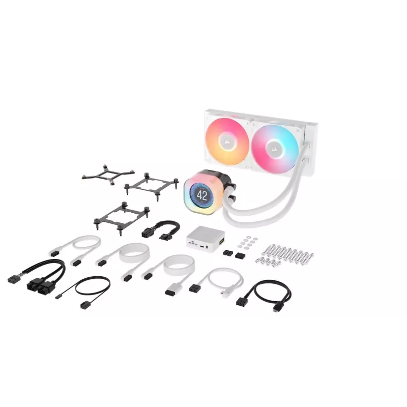All-in-one liquid cooler Corsair iCUE LINK TITAN 240 RX LCD 12 cm White