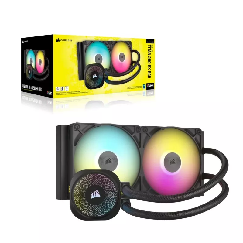 CORSAIR CPU-Kühler - Icue Link Titan 280 Rx RGB Aio Flüssigkeitskühler