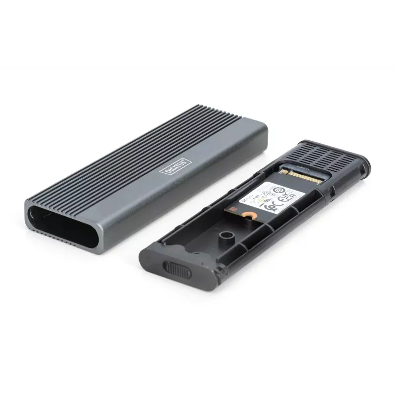 DIGITUS USB-Festplattengehäuse - NVMe + SATA 10 Gbit/s (NVMe) 6 Gbit/s (SATA) USB 3.1 Gen2 Aluminium werkzeuglos