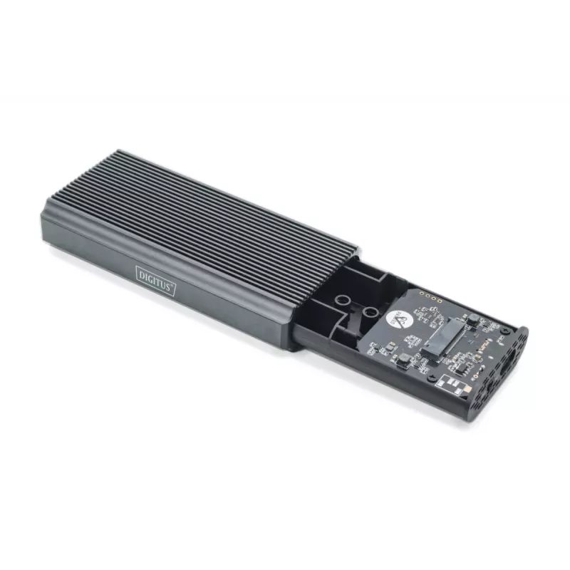 Digitus USB M.2 Festplattengehäuse SSD extern NVMe 40Gbps USB 4.0 Aluminium werkzeuglos DA-71158