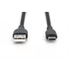 DIGITUS USB-C Silicone charging Kabel USB-A - USB-C USB 2.0 60W - 1m Schwarz