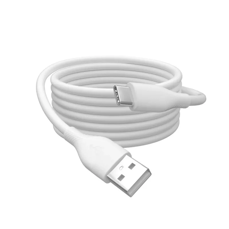 DIGITUS USB-C Silikon-Ladekabel USB-A - USB-C USB 2.0 60W - 1m Weiß