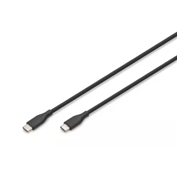 DIGITUS USB-C Silikon-Ladekabel USB-C - USB-C USB 2.0 60W - 50cm schwarz