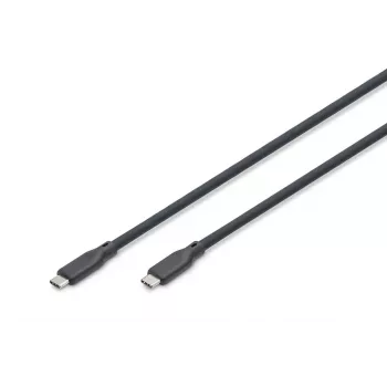 DIGITUSB USB Silikon-Verbindungskabel USB-C - USB-C USB 3.2 Gen1 5G 4K 100W - 2 m schwarz