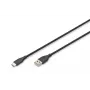 DIGITUS USB-C Silikon-Ladekabel USB-A - USB-C USB 2.0 60W - 2m schwarz