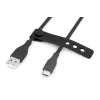 DIGITUS USB-C Silikon-Ladekabel USB-A - USB-C USB 2.0 60W - 2m schwarz