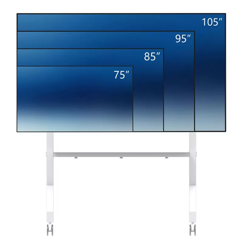 Neomounts FL50-575WH1 TV-Rollwagen 65-115 Zoll - schnelle Installation - TÜV