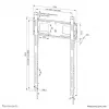 Neomounts WL30-750BL18P Schwerlast-Wandhalterung 50-98 Zoll - fest - abschließbar - Hochformat - schnelle Installation - TÜV