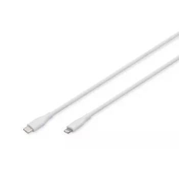 Digitus Lightning Silikon-Verbindungskabel USB-C – Lightning 1 m weiß 60 W 3 A