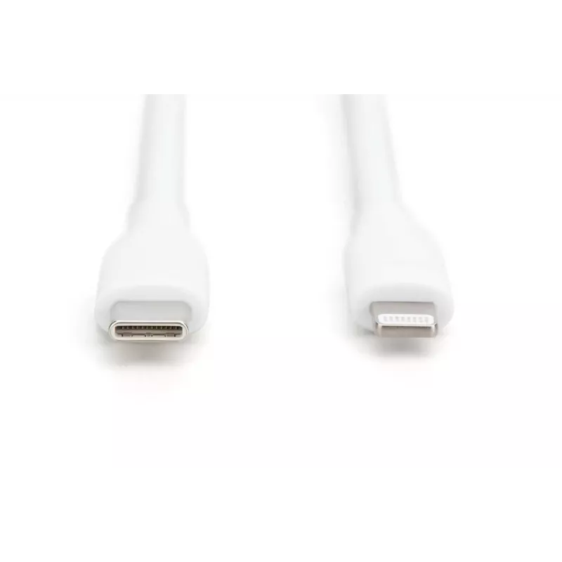 Digitus Lightning Silikon-Verbindungskabel USB-C – Lightning 1 m weiß 60 W 3 A