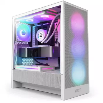 NZXT CPU Gehäuse H7 Flow 2024 RGB Mid Tower Airflow ATX Weiß