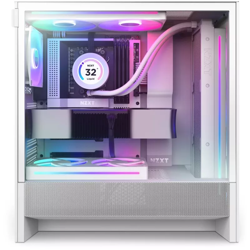 NZXT CPU Gehäuse H7 Flow 2024 RGB Mid Tower Airflow ATX Weiß