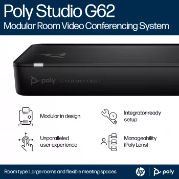 HP Poly Studio G62 Videokonferenzsystem mit Montageplatten-Kit