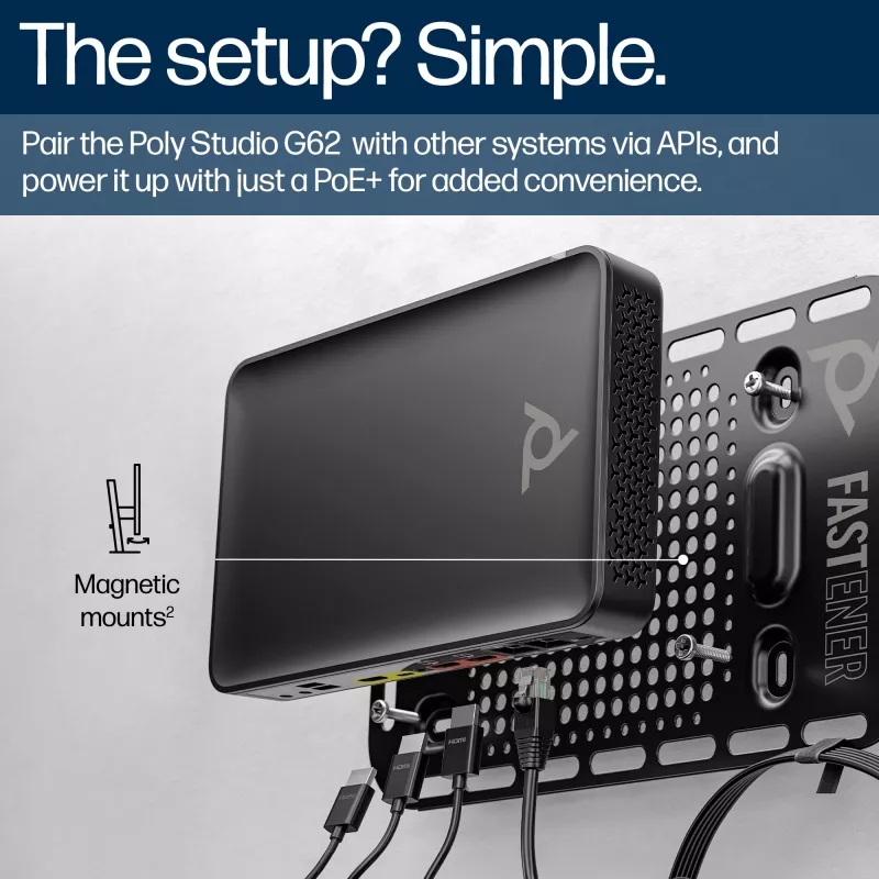 HP Poly Studio G62 Videokonferenzsystem mit Montageplatten-Kit