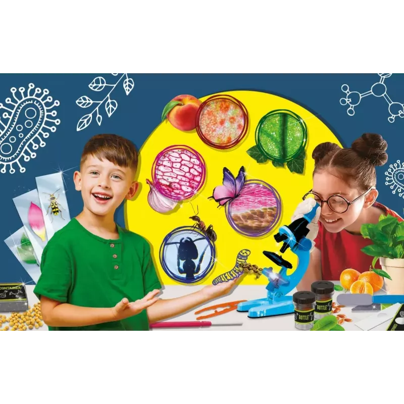 Pädagogisches Mikroskop Liscianigiochi Im A Genius 304-PL97388 — optisches Kinder-Set mit Vergrößerung zum Lernen