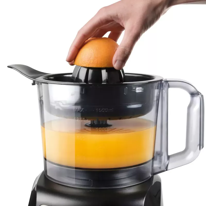 Küchenmaschine Schwarz & Decker BXFPA1200E — 1200 W, 1,5-L-Schüssel, 2 Geschwindigkeiten, Pulsfunktion, Edelstahlgehäuse