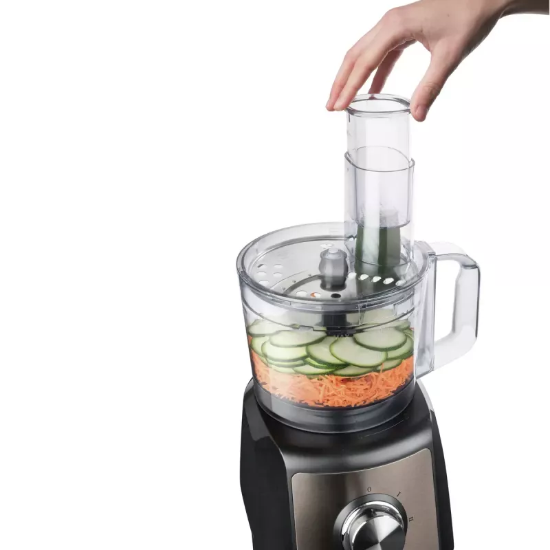 Küchenmaschine Schwarz & Decker BXFPA1200E — 1200 W, 1,5-L-Schüssel, 2 Geschwindigkeiten, Pulsfunktion, Edelstahlgehäuse