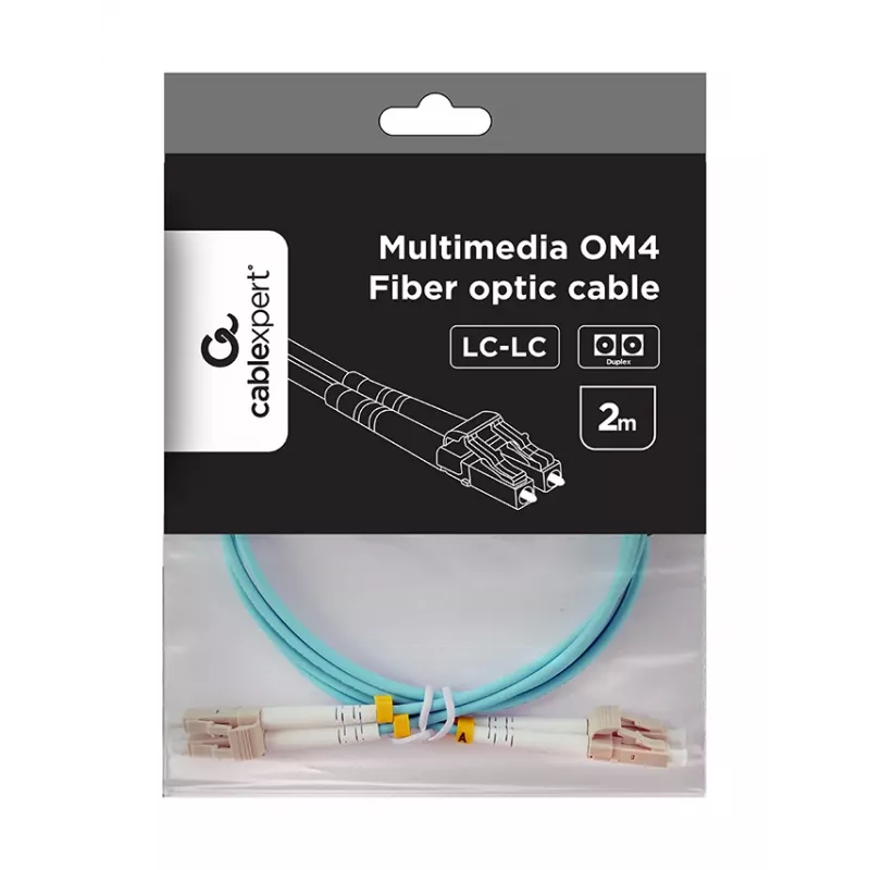 GEMBIRD Multimode Duplex OM4 50/125 Fiber Optic Kabel, LC/LC, 2 m