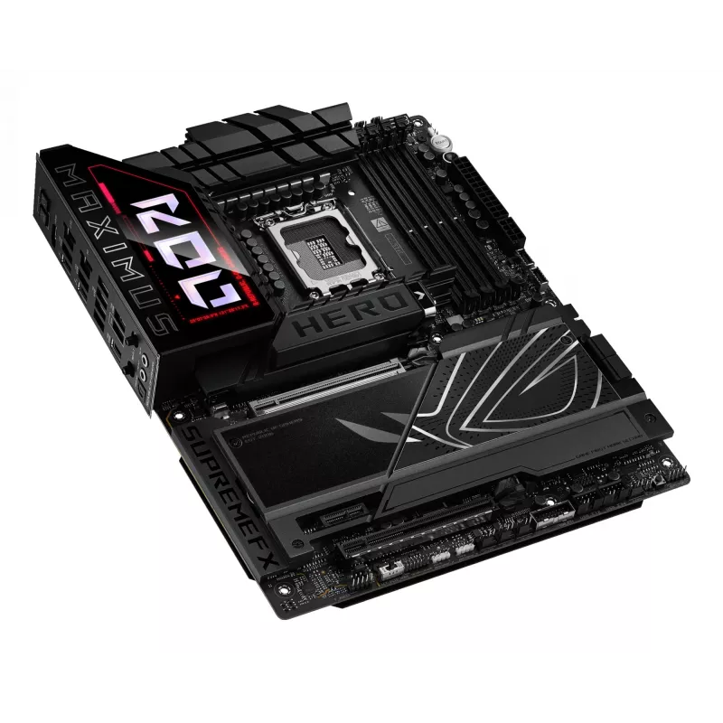 Motherboard ASUS ROG MAXIMUS Z890 HERO — Intel Z890, LGA 1851, ATX, DDR5, 4 DIMM, 6x M.2, Wi‑Fi 7, 2,5Gb LAN