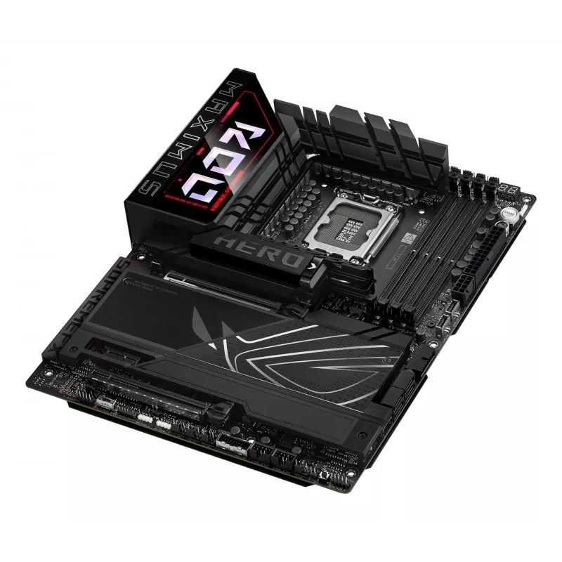 Motherboard ASUS ROG MAXIMUS Z890 HERO — Intel Z890, LGA 1851, ATX, DDR5, 4 DIMM, 6x M.2, Wi‑Fi 7, 2,5Gb LAN