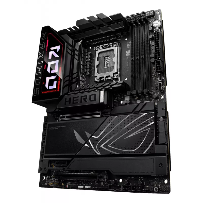 Motherboard ASUS ROG MAXIMUS Z890 HERO — Intel Z890, LGA 1851, ATX, DDR5, 4 DIMM, 6x M.2, Wi‑Fi 7, 2,5Gb LAN