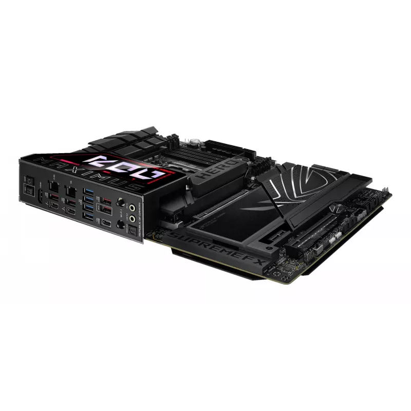 Motherboard ASUS ROG MAXIMUS Z890 HERO — Intel Z890, LGA 1851, ATX, DDR5, 4 DIMM, 6x M.2, Wi‑Fi 7, 2,5Gb LAN