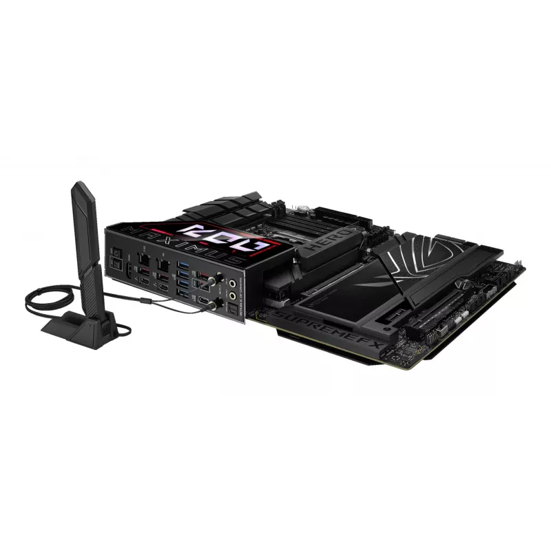 Motherboard ASUS ROG MAXIMUS Z890 HERO — Intel Z890, LGA 1851, ATX, DDR5, 4 DIMM, 6x M.2, Wi‑Fi 7, 2,5Gb LAN