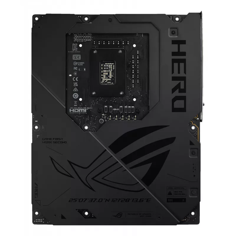 Motherboard ASUS ROG MAXIMUS Z890 HERO — Intel Z890, LGA 1851, ATX, DDR5, 4 DIMM, 6x M.2, Wi‑Fi 7, 2,5Gb LAN